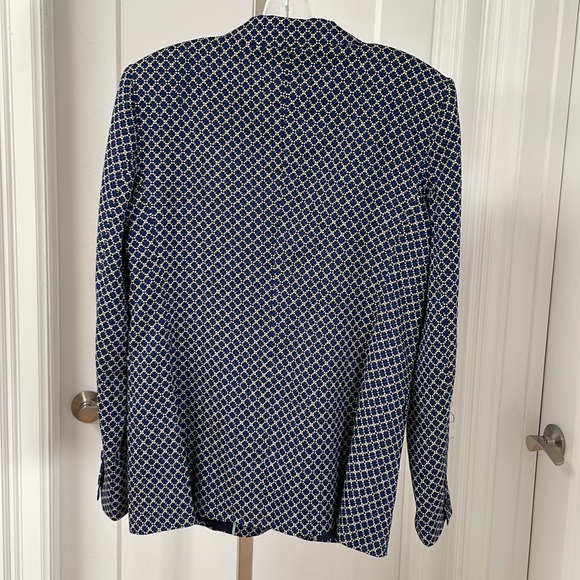 Vince Camuto blue print patterned blazer - Picture 4 of 8